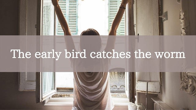 The early bird catches the worm