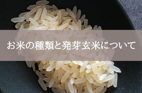 お米の種類と発芽玄米について